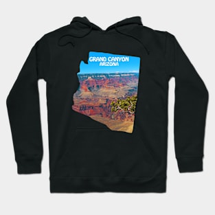 Grand Canyon Arizona map Grand Canyon photo Arizona tourism Hoodie